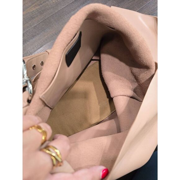 ALLSAINTS Captain Tote N/S Leather Nude Pink Large with Pouch - Picture 14 of 16